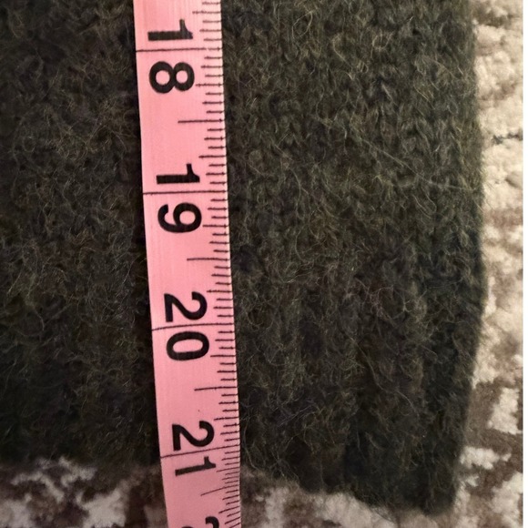 NEW JASON WU Wool Blend Green V Neck Balloon Sleeve Sweater Large - Picture 11 of 12